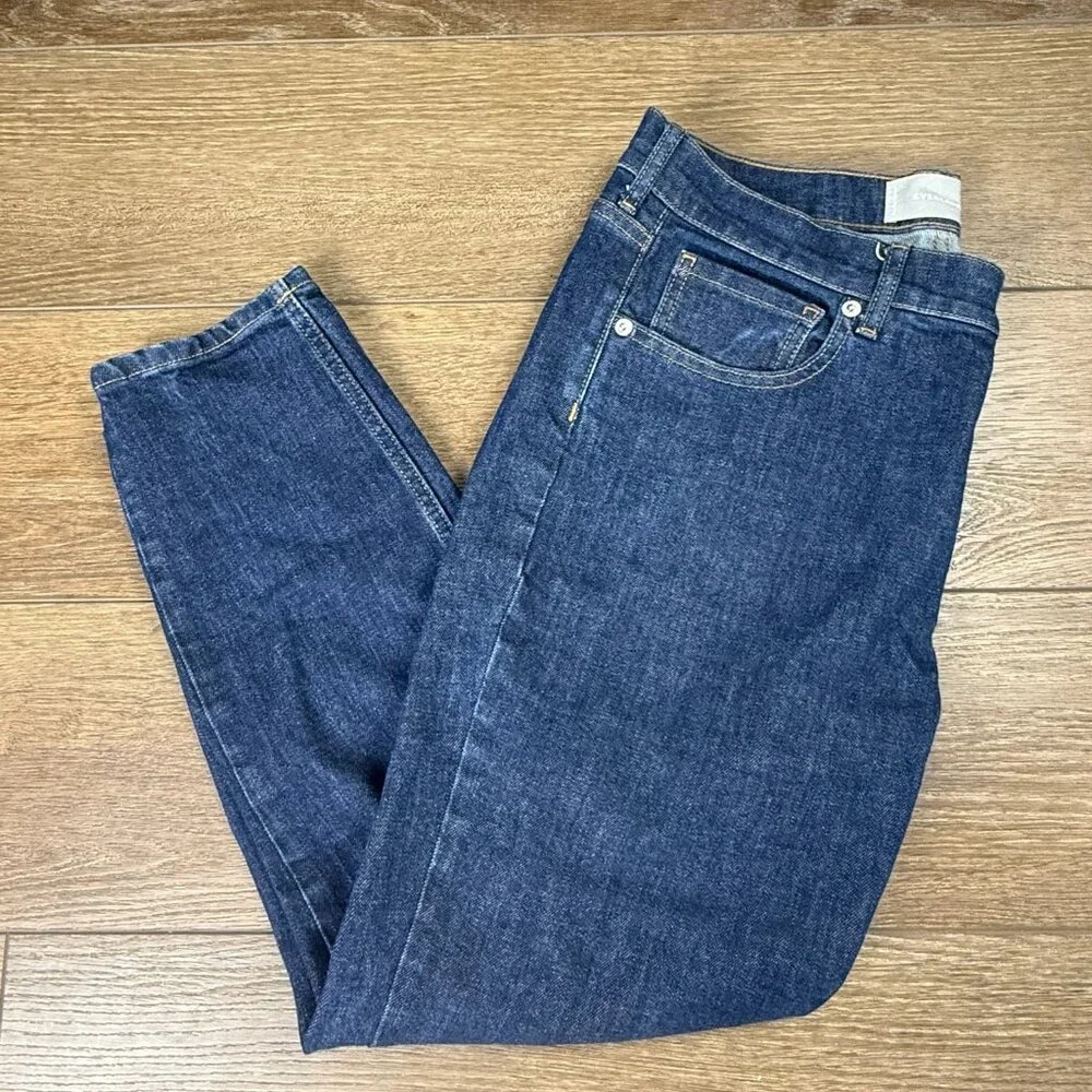 Everlane Women's Way High Straight Leg Ankle Jeans Dark Wash Denim Sz 32 - Picture 3 of 13